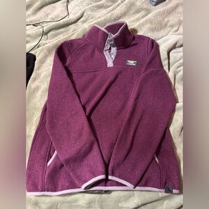L.L. Bean Plum Button-Up Sweater